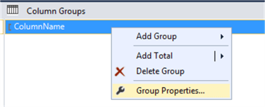 Steps towards changing group properties