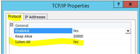 sql server configuration manager tcp ip properties