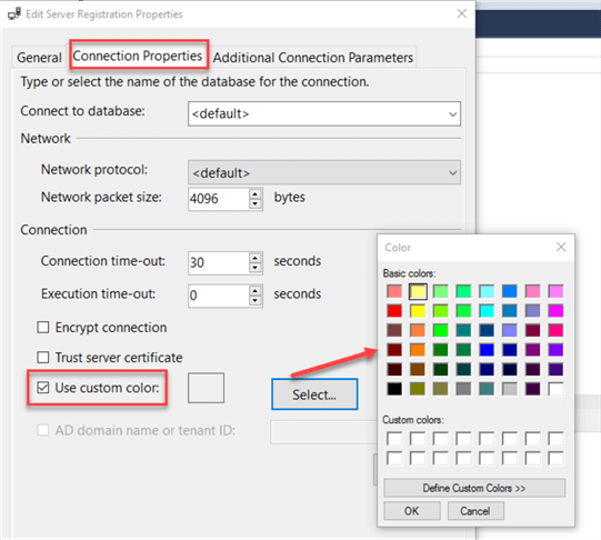 color code connections