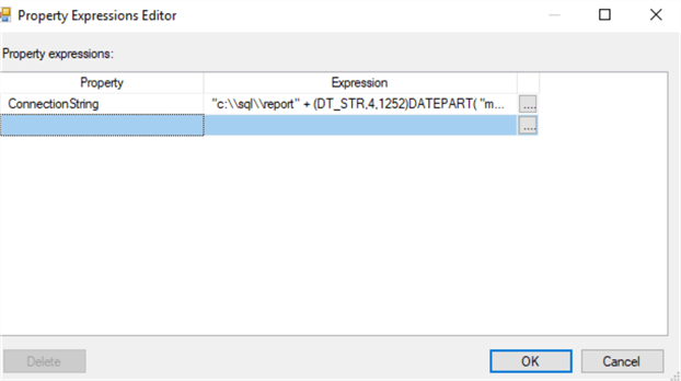 SSIS Connection string expression