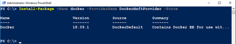 Download and install the Docker package