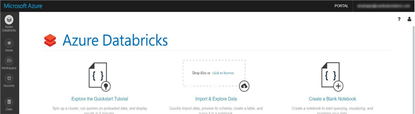 Click on Launch Workspace to open Azure Databricks