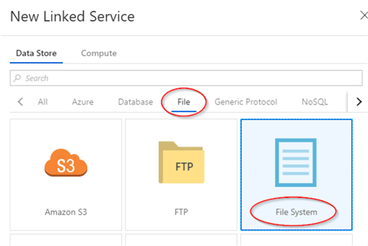 New Linked Service in Azure