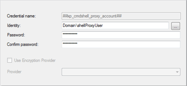 domain shell proxy user