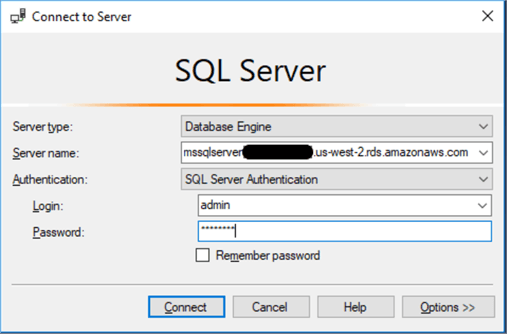 AWS RDS - SQL Server