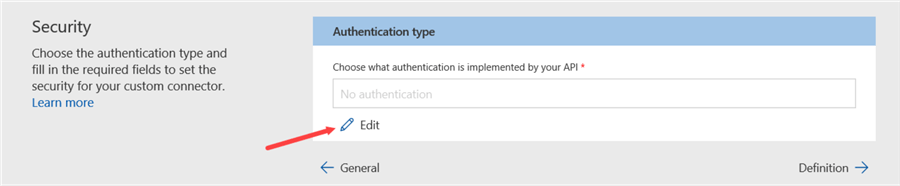 edit authentication type