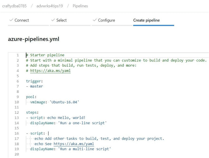 Continuous Deployment - The YAML experience is the default view for new pipelines.