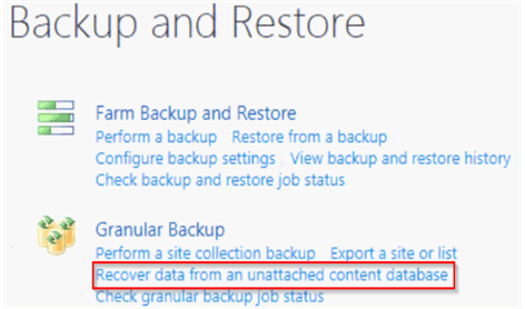 sharepoint backup and restore