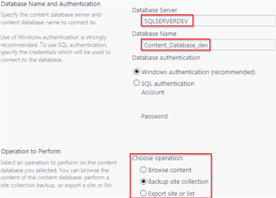 sharepoint backup and restore