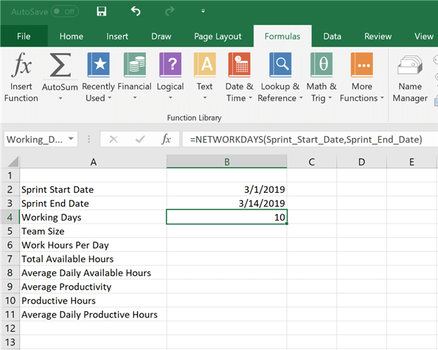 Burndown Chart in Excel from Scratch