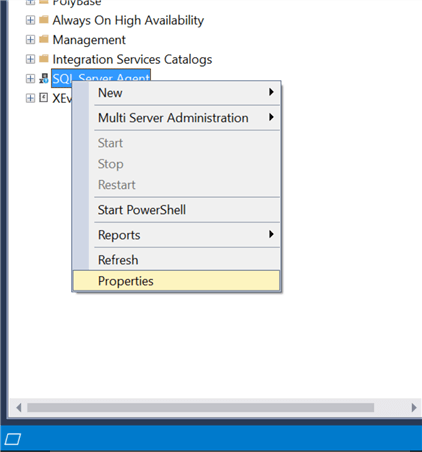 enable mail profile for sql server agent 004