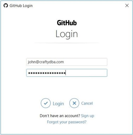 Azure Data Studio - Install Program - Login Credentials - Save the user name and password for Git Hub so that Azure Data Studio can re-use them.