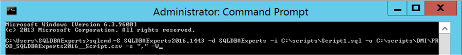 Connecting SQL CMD from Command Prompt