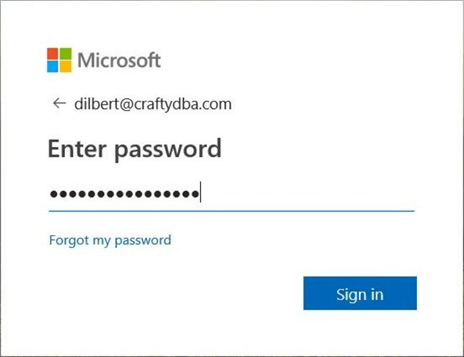 Supply the correct password to complete the login action.