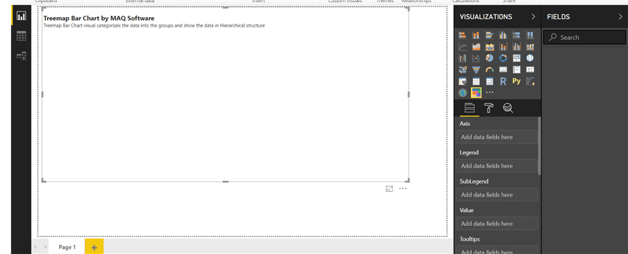 Treemap Bar Chart visualization in Power BI Desktop.