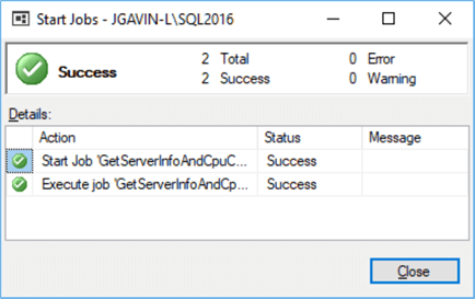 SQL Server Agent Job final status