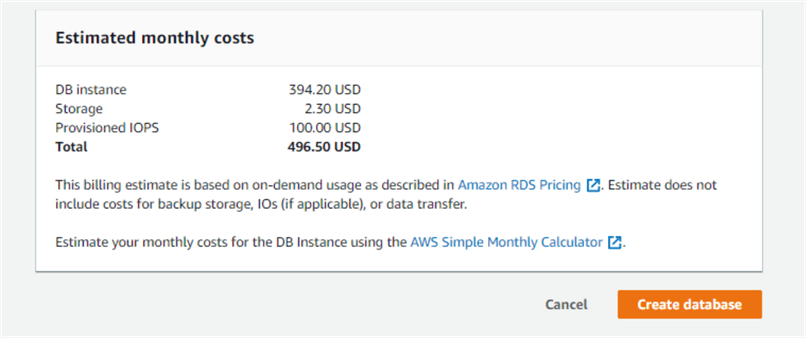 AWS RDS - SQL Server Dev Cost Estimates
