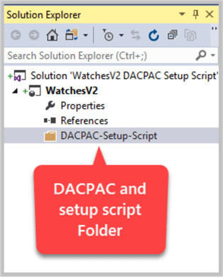 DACPAC and Setup Script Folder.