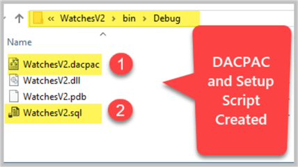 DACPAC and Setup Script Created.