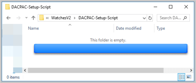 DACPAC-Setup-Script folder is still empty.