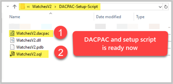 DACPAC and setup script is ready now.