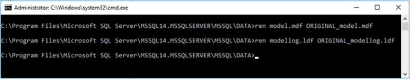 Saving a copy of the original model database of this SQL Server isntance.