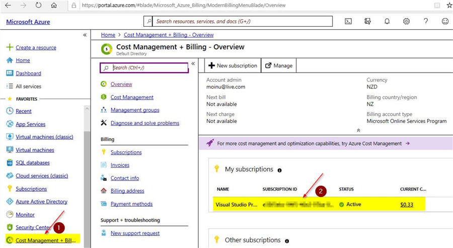 show azure billing info based on tags