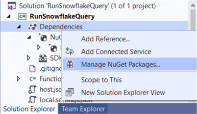 manage nuget packages