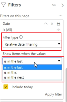 Relative Date Filter 2