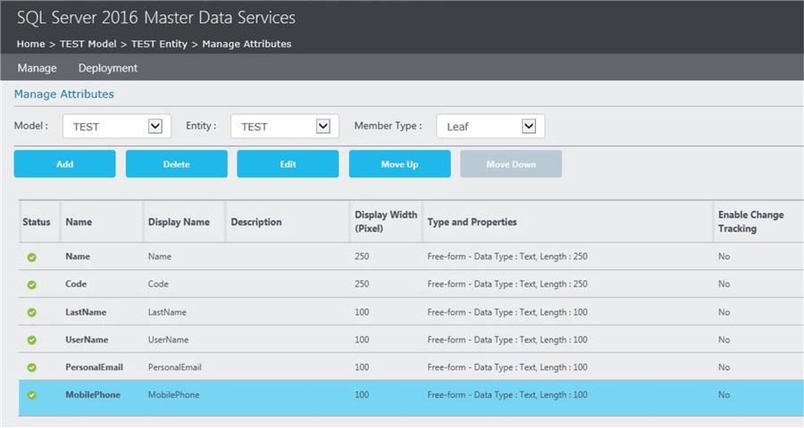 master data services version details