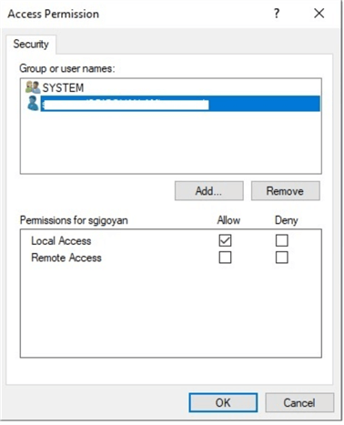 windows access permission