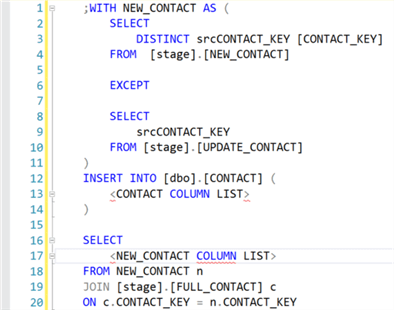 INSERT new Contact T-SQL