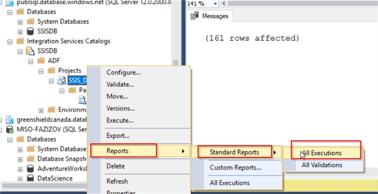 ssis reports