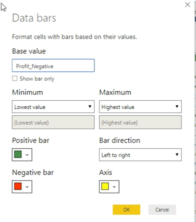 data bars setup