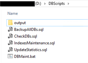 DBScripts folder content