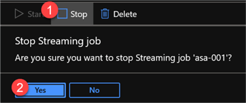 Stop Streaming Stop the streaming job when finished.