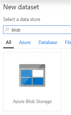 azure blob storage as data store