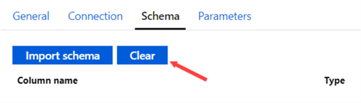 clear metadata of the schema