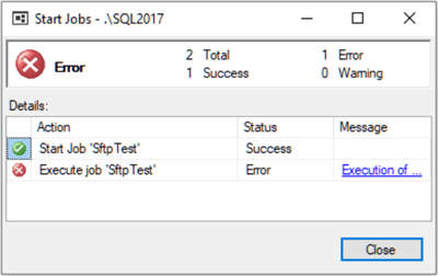 Failed SQL Agent Job Output