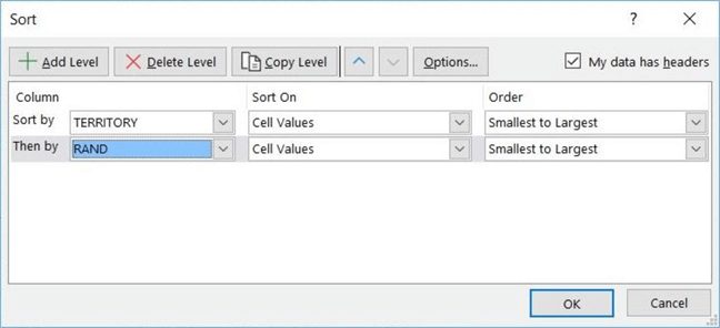 Simulating Telemetry - Sorting data with MS Excel