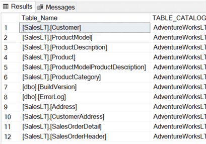 pipeline.parameter table step to confirm pipeline parameter has data