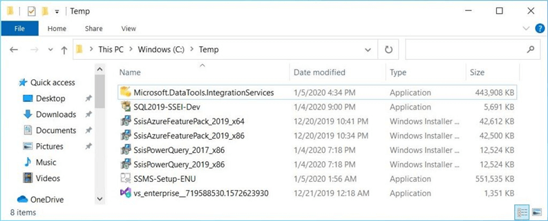 Power Query Source - Downloaded installation files.