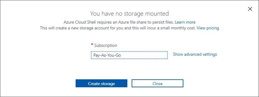 General Purpose - Create storage and file share for Azure Cloud Shell.