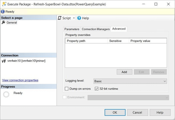 SSIS Catalog - Part 1 - Manual execution of package, choose runtime engine.