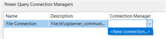 create new connection manager