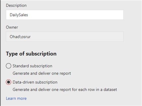 create ssrs report subscription