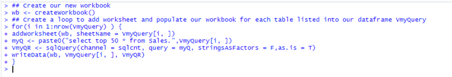 r code to create excel workbook