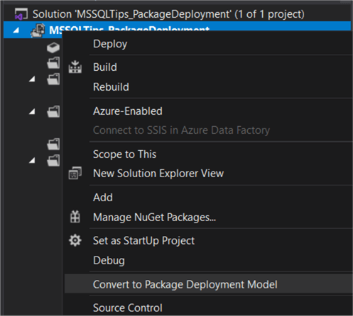 convert to package deployment