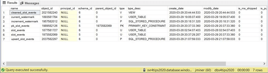 Lambda Architecture - Batch Processing - Azure SQL Database - Database Schema