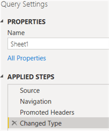 default name for query on top of excel